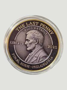2025 Final Cent Tribute Token  Lincoln Memorial Commemorative Round in Capsule