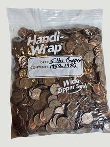 5 Pounds Copper Lincoln Cents (1959-1982) Estate Hoard Lot