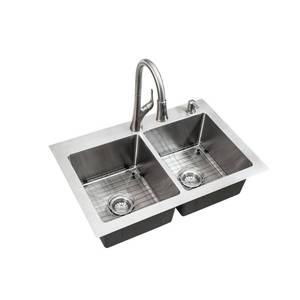 Dolancourt 33 18G Double Sink w Faucet