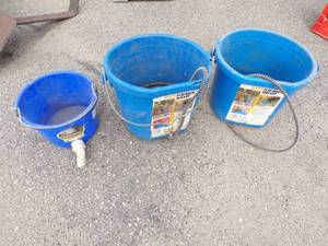 2 Heated Pails and Calf Bucket