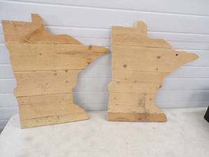 Pair of Wood MN Cutouts