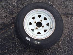 12 Trailer Tire with Rim 4 hole