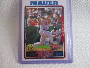 2005 Topps Joe Mauer Rookie Cup Car...