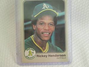 1983 Fleer Rickey Henderson Card...