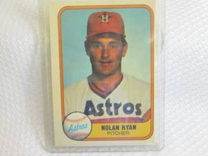 1981 Fleer Nolan Ryan Card...