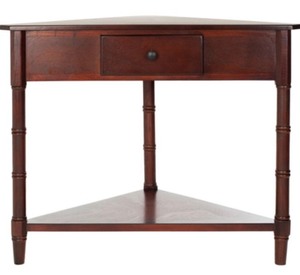 Gomez Corner Table With Storage Drawer