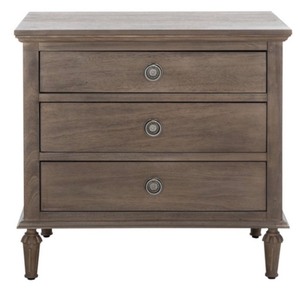 Lisabet 3 Drawer Wood Nightstand