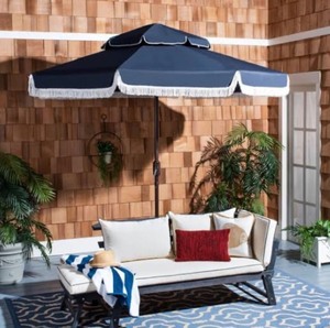 Milan Fringe 9ft Double Top Crank Umbrella