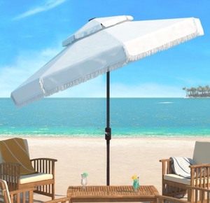 Milan Fringe 9ft Double Top Crank Umbrella