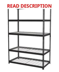 Strongway Heavy-Duty Wire Shelving Unit, 5 Shelves, 4000-Lb. Capacity, 48in.L x 24in.D x 72in.H #4879690