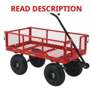 Ironton Steel Garden Cart, 400-Lb. Capacity, 38in.L x 18-12in.W x 21in.H #111877 Msrp $89.99