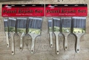 (2) 4 Piece Paint Brush Set, 8 Brushes