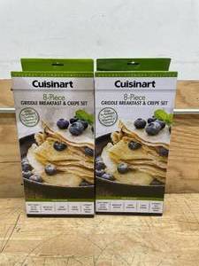 (2) Cuisinart 8- Piece Griddle Breakfast & Crepe Set