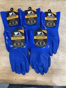 (5) Wells Lamont- Work & Home PVC Coated, Liquid-proof gloves