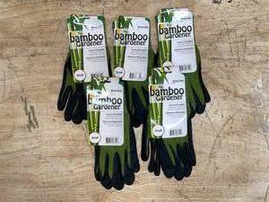 (5) The Bamboo Gardener- Nitrile Palm, Rayon bamboo gloves