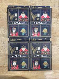 (4) Buffalo Games & Puzzles- 4-Pack Card Games Solitaire, Hearts, Euchre, and Golf