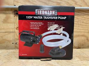 Ironton 115V Water Transfer Pump, 330 GPH, 110 HP, 34in. Ports (Does not work)