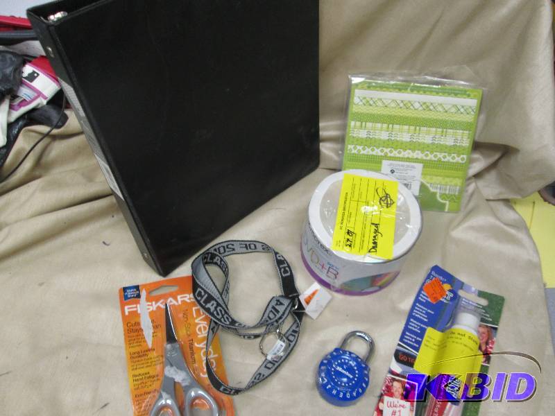 1in Economy binder, Fiskars scissor...