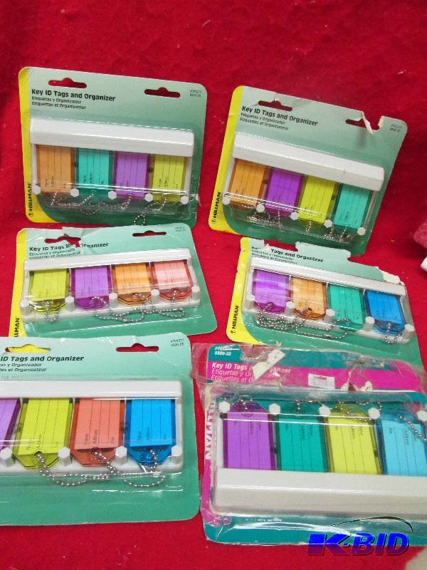 Qty 6 Key ID tags and organizer...