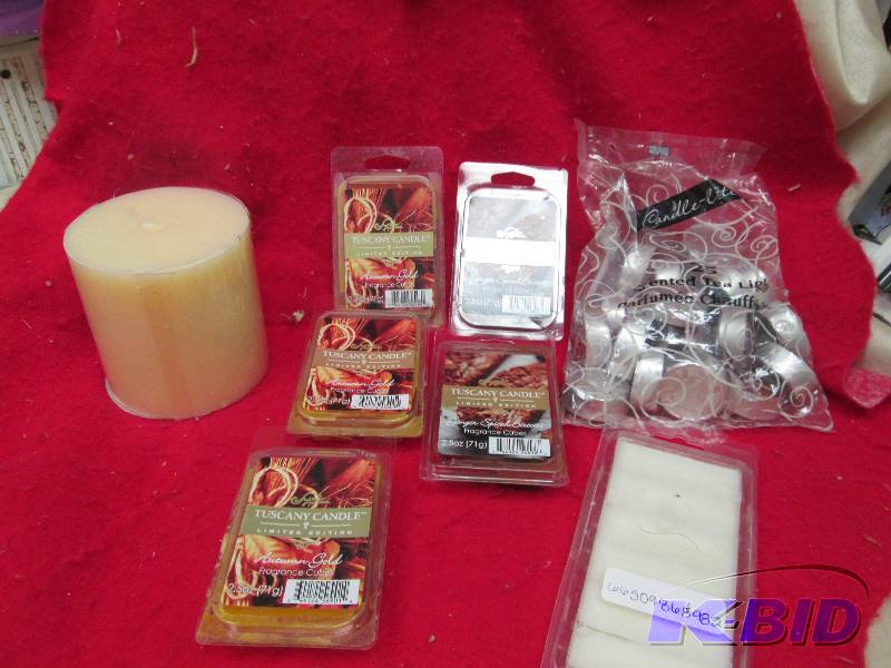 Scented tea lights red, Tuscany can...