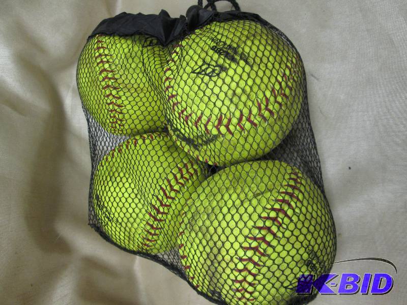 Worth NCAA yellow softballs used...