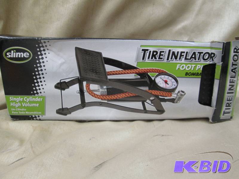 Slime Tire Inflator foot pump...