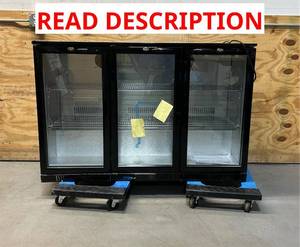 Beverage Refrigerator, 53.15W Inch 12 Cu.Ft Drink Fridge, Back Bar Beer Fridge with 3 Glass Door, 35.43 Height Beverage Cooler, Built-in & Undercounter Commercial Back Bar Cooler for Kitchen Shop Bar.