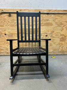 Black Wood Outdoor Rocking Chair