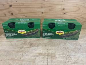 VIGORO Lot of 2- 6 in. x .25 in. x 6 in. Black Plastic Landscape Edging (40-6 in. Pieces 20 Linear ft. Each for a Total of 40 Linear ft.)