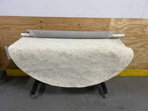Harvest 6 ft. x 6 ft. SilverIvory Distressed Solid Color Round Area Rug