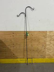 Fuchsia 84 in. Black Steel Double Shepherd Hook (15 lbs. Max. Weight Capacity)