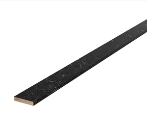 Latitude 59 8 ft. L x 4 in. D Straight Laminate Countertop Backsplash in Matte Black Marble with Double Radius Edge Msrp $89.00