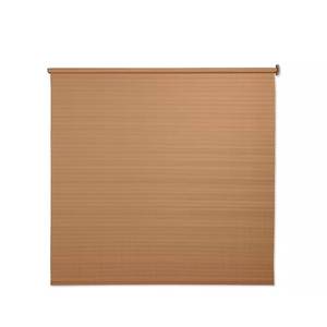 Tan Cordless Wheel-Operated Light Filtering PVC Exterior Shade 72 in. W x 72 in. L