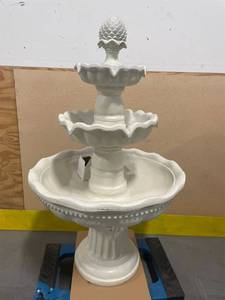 SUNNYDAZE 80 in. 4-Tier Electric Powered Grand Courtyard Fountain in Earth- MSRP $1,679