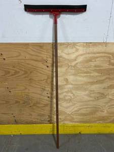 24 in. High Power Curved Rubber Floor Squeegee with 60 in. Wood Handle