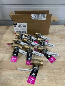 12 in. Press x 12 in. Press Lead Free Brass Ball Valve (lot of 10)