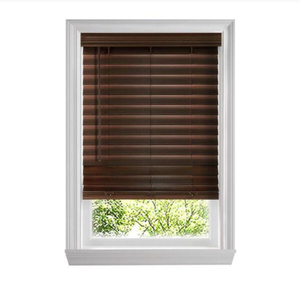  Home Decorators Collection Espresso Cordless Premium Faux Wood Blinds with 2.5 in. Slats - 54.5 in. W x 64 in. L (Actual Size 54 in. W x 64 in. L