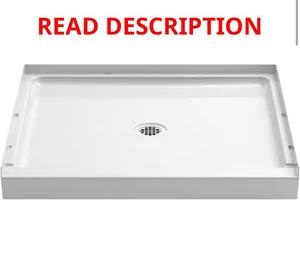  Sterling 36 in.   34 in. Single Threshold Center-Drain Shower Pan Base in White Msrp $161.10