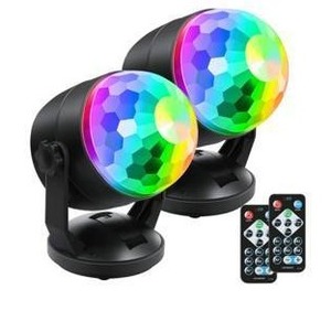 2-Pack Sound Activated Party Lights - Brand New