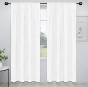 White Blackout Curtain Panels 52 x 84 $39.99 Retail - Brand New