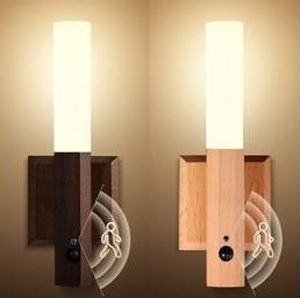 Dark Walnut 2pc Wall Motion Sensor Lights 7 $49.99 Retail - Brand New
