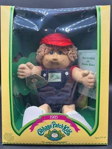 Cabbage Patch Kid - Coleco - 1985 - Loop - Champagne Hair - Blue Eyes - Boy - Dimples - MIB