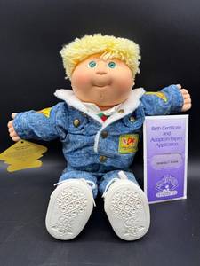 Cabbage Patch Kid - Designer Series - Shag - Lemon Hair - Green Eyes - Boy - Dimple on Chin - No Box