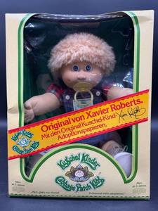 Cabbage Patch Kid - Arxon - German - Fuzzy - Blonde Hair - Blue Eyes - Boy - Dimples, Freckles & Pacifier - MIB