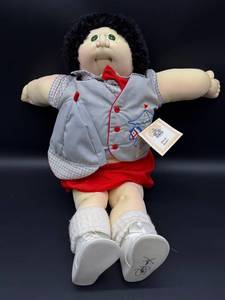 Cabbage Patch Kid - Softie - Shag - Black Hair - Green Eyes - Boy - No Box