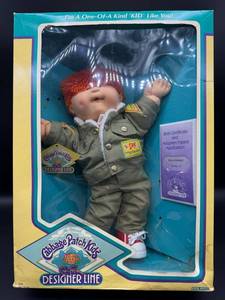 Cabbage Patch Kid - Designer Line - Coleco - Shag - Orange Hair - Blue Eyes - Single Dimple - Boy - MIB
