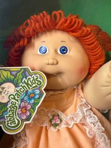 Cabbage Patch Kids - Coleco - Double Ponytail - Orange Hair - Blue Eyes - Girl - Dimples & Tooth - MIB