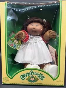 Cabbage Patch Kid - Coleco - African American - Double Ponytail - Brown Hair - Brown Eyes - Girl - MIB