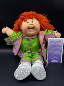 Cabbage Patch Kid - Designer Line - Coleco - Orange Hair - Green Eyes - Freckles & Teeth - No Box - Myra Meredith