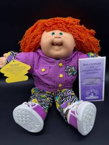 Cabbage Patch Kid - Designer Line - Coleco - Orange Hair - Green Eyes - Freckles & Teeth - No Box - Ariana Brenda